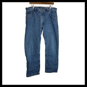 Key Industries Mens Blue Denim Straight Leg Workwear Jeans 36x32 FS 3695 Mexico